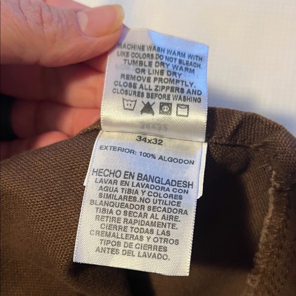 Men's Brown Cargo Overalls with Adjustable Straps 34x32 - Picture 16 of 16